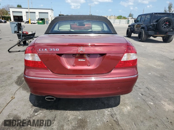 2008 Mercedes-Benz CLK 350 with VIN WDBTK56F48T094425, listed as a Copart auction lot 54401365 with 66,818 mi miles and Salvage title. Bid and sale history available at DreamBid. Image 6.