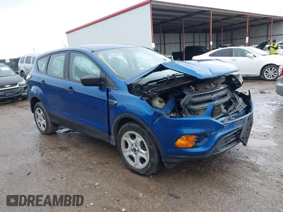 2018 Ford Escape S with VIN 1FMCU0F73JUA54856, listed as a IAAI auction lot 41542759 with 108,322 mi miles. Bid and sale history available at carsss.com. Image 1.