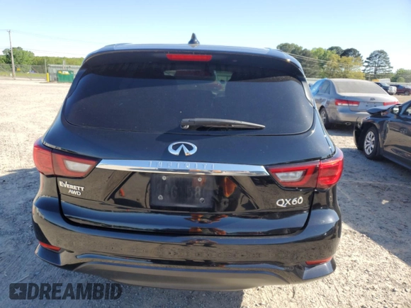 2020 Infiniti QX60 Luxe with VIN 5N1DL0MM9LC522551, listed as a Copart auction lot 53838605 with 52,977 mi miles and Salvage Title. Bid and sale history available at DreamBid. Image 6.
