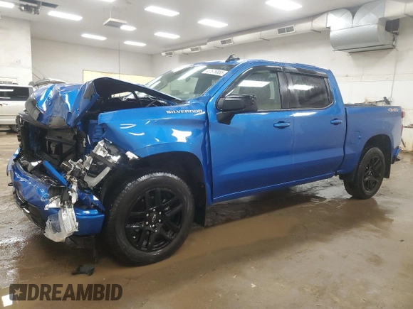 2022 Chevrolet Silverado 1500 RST with VIN 1GCUDEED0NZ601314, listed as a Copart auction lot 47576865 with 0 mi miles and Salvage Title. Bid and sale history available at carsss.com. Image 1.