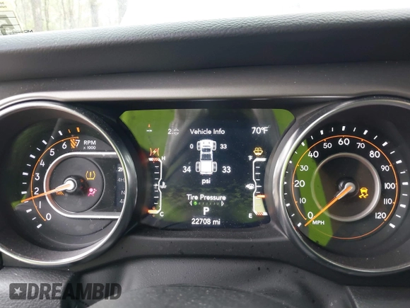 2023 Jeep Gladiator Sport S с VIN 1C6HJTAG0PL501578, выставлен на аукционе IAAI как лот 41912958 с пробегом 22 708 миль миль и . История ставок и продаж доступна на DreamBid. Изображение 7.