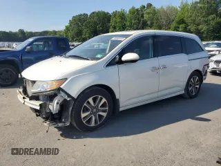 2016 Honda Odyssey Touring Elite with VIN 5FNRL5H94GB102394, listed as a Copart auction lot 64600455 with 155,750 mi miles and Salvage title. Bid and sale history available at DreamBid. Image 1.