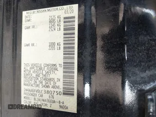 2020 Nissan Maxima Platinum z VIN 1N4AA6FV0LC380750, wystawiony jako IAAI lot #39946191 z przebiegiem 95 694 mil mil oraz . Historia ofert i sprzedaży dostępna na DreamBid. Obrazek 9.