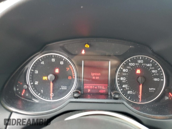 2010 Audi Q5 Premium with VIN WA1CKAFP0AA047584, listed as a Copart auction lot 62495605 with 205,361 mi miles and Clean title. Bid and sale history available at DreamBid. Image 9.