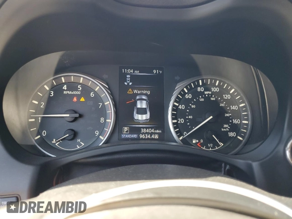 2021 Infiniti Q60 Red Sport 400 with VIN JN1FV7LK5MM530077, listed as a Copart auction lot 52732985 with 38,404 mi miles and Salvage title. Bid and sale history available at DreamBid. Image 9.