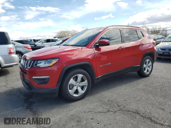 2019 Jeep Compass Altitude with VIN 3C4NJCBB6KT833200, listed as a Copart auction lot 48012385 with 59,212 mi miles and Salvage title. Bid and sale history available at DreamBid. Image 1.