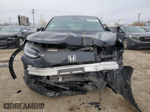 2024 Honda HR-V Sport with VIN 3CZRZ2H51RM744848, listed as a Copart auction lot 43876235 with 7,374 mi miles and Salvage Title. Bid and sale history available at DreamBid. Image 5.
