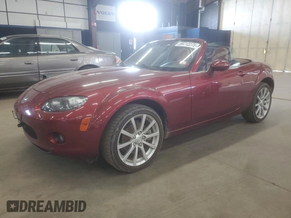 2006 Mazda MX-5 Miata Grand Touring with VIN JM1NC25F760121395, listed as a Copart auction lot 59712275 with 45,498 mi miles and Salvage title. Bid and sale history available at DreamBid. Image 1.