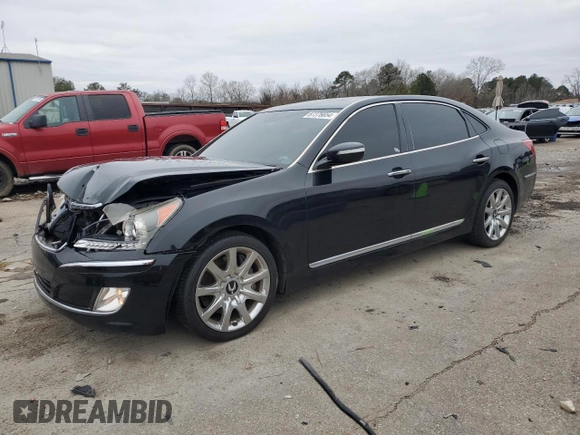 2013 Hyundai Equus Signature with VIN KMHGH4JH5DU058196, listed as a Copart auction lot 87376654 with 120,804 mi miles and Salvage Title. Bid and sale history available at DreamBid. Image 1.