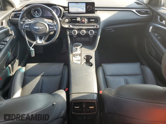 2022 Genesis G70 2.0T with VIN KMTG34TA1NU094232, listed as a Copart auction lot 67661714 with 43,350 mi miles and Salvage Title. Bid and sale history available at carsss.com. Image 8.