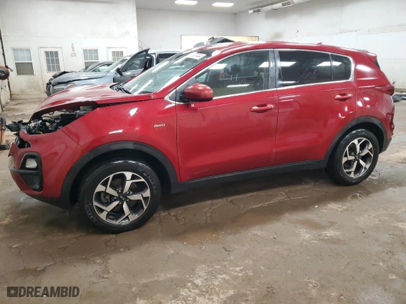 2020 Kia Sportage LX with VIN KNDPMCACXL7723265, listed as a Copart auction lot 83607444 with 61,661 mi miles and Non Repairable. Bid and sale history available at carsss.com. Image 1.