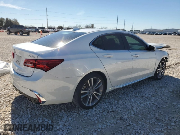 2020 Acura TLX w/Technology Pkg with VIN 19UUB2F47LA001017, listed as a Copart auction lot 87956885 with 39,030 mi miles and Salvage Title. Bid and sale history available at carsss.com. Image 3.
