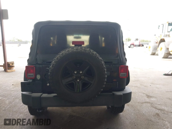 2015 Jeep Wrangler Sport with VIN 1C4AJWAG8FL550635, listed as a IAAI auction lot 42116285 with 111,782 mi miles. Bid and sale history available at carsss.com. Image 16.
