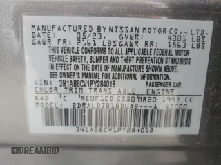 2023 Nissan Sentra SV z VIN 3N1AB8CV1PY284018, wystawiony jako Copart lot #55399055 z przebiegiem 23 268 mil mil oraz Szkoda całkowita • Salvage title. Historia ofert i sprzedaży dostępna na DreamBid. Obrazek 12.