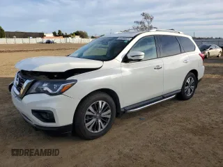 2017 Nissan Pathfinder S with VIN 5N1DR2MN4HC659987, listed as a Copart auction lot 81264024 with 117,943 mi miles and Salvage title. Bid and sale history available at DreamBid. Image 1.