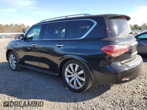 2011 Infiniti QX56 8-passenger with VIN JN8AZ2NC0B9301783, listed as a Copart auction lot 76326614 with 111,861 mi miles and Clean Title. Bid and sale history available at carsss.com. Image 2.