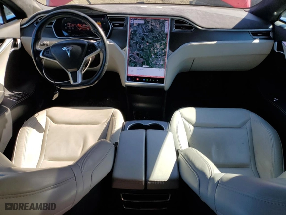 2016 Tesla Model S 90D with VIN 5YJSA1E25GF131801, listed as a Copart auction lot 50092915 with 109,318 mi miles and Salvage Title. Bid and sale history available at carsss.com. Image 8.