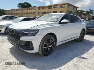 2019 Audi Q8 Prestige z VIN WA1FVAF10KD039615, wystawiony jako Copart lot #55595305 z przebiegiem 67 324 mil mil oraz Szkoda całkowita • Salvage title. Historia ofert i sprzedaży dostępna na DreamBid. Obrazek 1.
