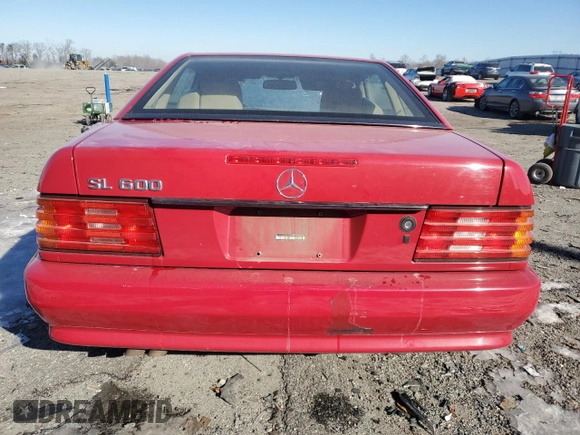 1995 Mercedes-Benz SL with VIN WDBFA76E4SF105819, listed as a Copart auction lot 89120625 with 117,526 mi miles and Salvage title. Bid and sale history available at DreamBid. Image 6.