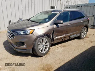 2019 Ford Edge Titanium z VIN 2FMPK3K98KBB55303, wystawiony jako Copart lot #57588845 z przebiegiem 85 443 mil mil oraz Tytuł czysty. Historia ofert i sprzedaży dostępna na DreamBid. Obrazek 1.