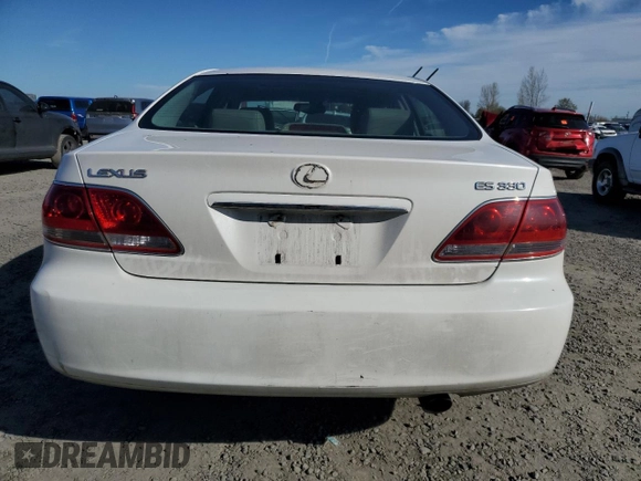 2006 Lexus ES 350 with VIN JTHBA30G265172559, listed as a Copart auction lot 50483825 with 221,510 mi miles and Salvage Title. Bid and sale history available at DreamBid. Image 6.