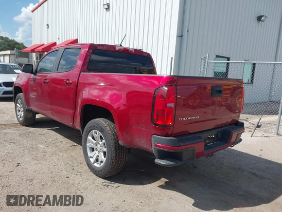2021 Chevrolet Colorado 2WD LT with VIN 1GCGSCEN2M1125953, listed as a IAAI auction lot 42508823 with 106,215 mi miles and . Bid and sale history available at DreamBid. Image 3.