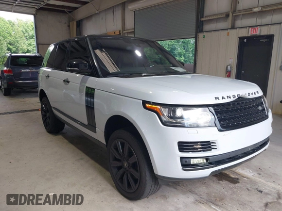2016 Land Rover Range Rover HSE with VIN SALGS2KF7GA249348, listed as a IAAI auction lot 42618077 with 108,916 mi miles and . Bid and sale history available at DreamBid. Image 1.