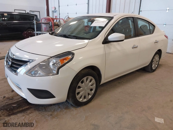 2019 Nissan Versa Sedan SV with VIN 3N1CN7AP1KL881058, listed as a IAAI auction lot 42032907 with 106,842 mi miles. Bid and sale history available at carsss.com. Image 2.