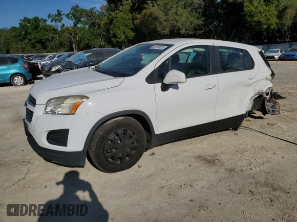 2015 Chevrolet Trax LS with VIN 3GNCJKSBXFL235691, listed as a Copart auction lot 50619025 with 143,004 mi miles and Salvage Title. Bid and sale history available at carsss.com. Image 1.