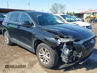 2019 Hyundai Santa Fe SE with VIN 5NMS23AD0KH023450, listed as a IAAI auction lot 41971233 with 52,109 mi miles. Bid and sale history available at carsss.com. Image 1.