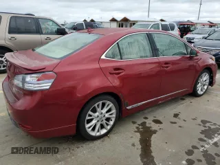 2011 Lexus HS with VIN JTHBB1BA2B2047678, listed as a Copart auction lot 74607724 with Not Provided miles and Non Repairable. Bid and sale history available at carsss.com. Image 3.