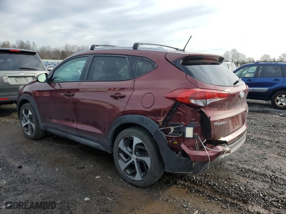 2016 Hyundai Tucson Eco with VIN KM8J3CA28GU200975, listed as a Copart auction lot 50155855 with 67,682 mi miles and Salvage Title. Bid and sale history available at carsss.com. Image 2.