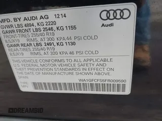 2015 Audi Q3 Prestige with VIN WA1GFCFS5FR009590, listed as a IAAI auction lot 41694903 with 164,193 mi miles and . Bid and sale history available at DreamBid. Image 9.