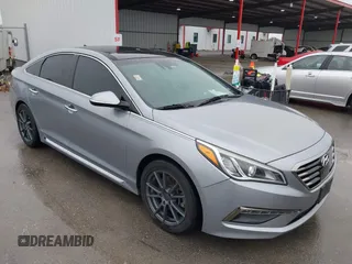 2015 Hyundai Sonata 2.4L Sport with VIN 5NPE34AF8FH208677, listed as a IAAI auction lot 41615270 with 141,639 mi miles. Bid and sale history available at carsss.com. Image 1.