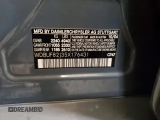 2005 Mercedes-Benz E 320 with VIN WDBUF82J35X176431, listed as a Copart auction lot 42909825 with 16,679 mi miles and Salvage Title. Bid and sale history available at DreamBid. Image 12.