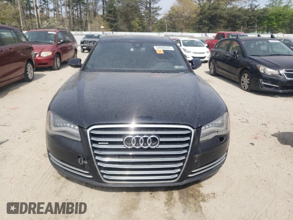 2013 Audi A8 L 3.0L with VIN WAURGAFD2DN028018, listed as a Copart auction lot 54096545 with 0 mi miles and Clean Title. Bid and sale history available at carsss.com. Image 5.