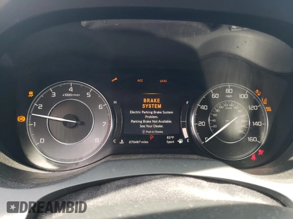 2019 Acura RDX with VIN 5J8TC1H30KL009924, listed as a Copart auction lot 59441015 with 70,487 mi miles and Salvage title. Bid and sale history available at DreamBid. Image 9.