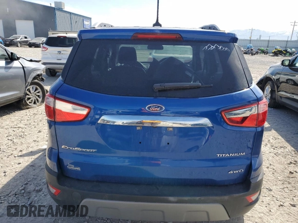 2019 Ford EcoSport Titanium with VIN MAJ6S3KLXKC289764, listed as a Copart auction lot 52997505 with 77,609 mi miles and Salvage Title. Bid and sale history available at DreamBid. Image 6.