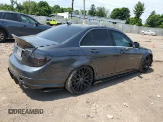 2009 Mercedes-Benz C 63 AMG with VIN WDDGF77X69F212362, listed as a Copart auction lot 61125824 with 120,402 mi miles and Salvage Title. Bid and sale history available at DreamBid. Image 3.