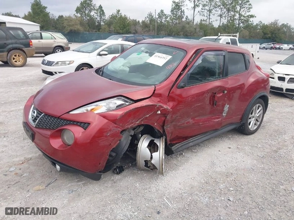 2013 Nissan Juke S with VIN JN8AF5MR6DT221605, listed as a IAAI auction lot 41564352 with 1 mi miles. Bid and sale history available at carsss.com. Image 2.