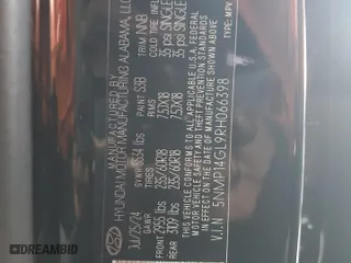2024 Hyundai Santa Fe SE with VIN 5NMP14GL9RH066398, listed as a Copart auction lot 48225055 with 8,680 mi miles and Salvage Title. Bid and sale history available at carsss.com. Image 14.