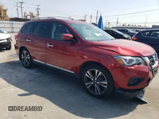 2017 Nissan Pathfinder SV z VIN 5N1DR2MNXHC639680, wystawiony jako Copart lot #54716355 z przebiegiem 110 093 mil mil oraz Szkoda całkowita • Salvage title. Historia ofert i sprzedaży dostępna na DreamBid. Obrazek 4.