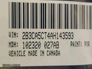2010 Dodge Charger R/T with VIN 2B3CA5CT4AH143593, listed as a IAAI auction lot 41897749 with 95,767 mi miles. Bid and sale history available at carsss.com. Image 9.