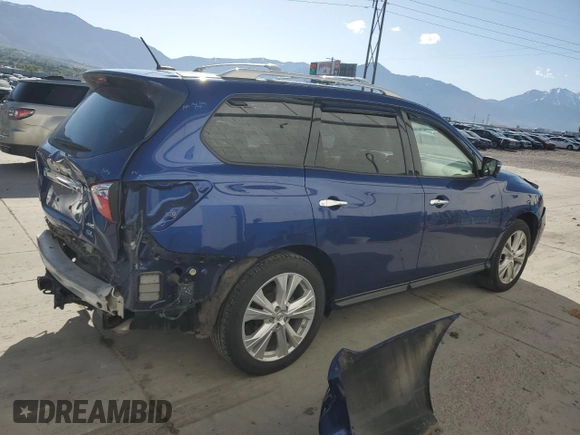 2018 Nissan Pathfinder SV z VIN 5N1DR2MMXJC658758, wystawiony jako Copart lot #54649225 z przebiegiem 85 657 mil mil oraz Szkoda całkowita • Salvage title. Historia ofert i sprzedaży dostępna na DreamBid. Obrazek 3.