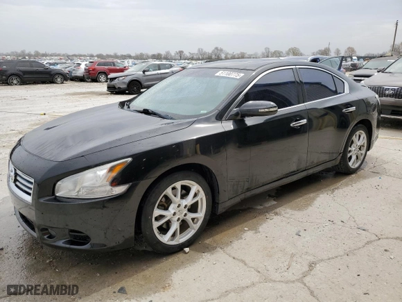 2014 Nissan Maxima 3.5 S with VIN 1N4AA5AP4EC430006, listed as a Copart auction lot 51100775 with 107,216 mi miles and Salvage Title. Bid and sale history available at carsss.com. Image 1.
