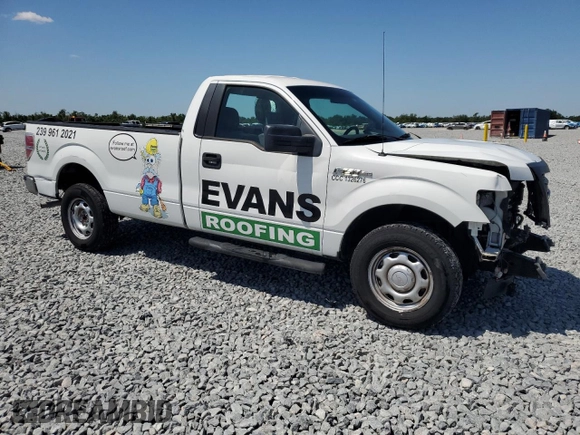 2013 Ford F-150 XL with VIN 1FTMF1CMXDKE46073, listed as a Copart auction lot 52419675 with 99,475 mi miles and Salvage Title. Bid and sale history available at carsss.com. Image 4.