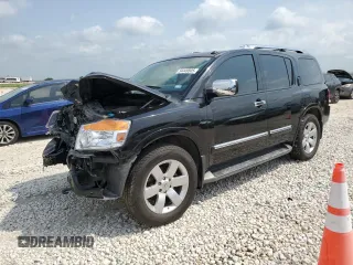 2013 Nissan Armada SV z VIN 5N1BA0ND6DN604092, wystawiony jako Copart lot #54449505 z przebiegiem 54 358 mil mil oraz Szkoda całkowita • Salvage title. Historia ofert i sprzedaży dostępna na DreamBid. Obrazek 1.