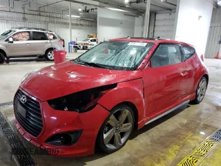 2013 Hyundai Veloster Turbo z VIN KMHTC6AE7DU111060, wystawiony jako Copart lot #57816425 z przebiegiem 140 842 mil mil oraz Szkody całkowita. Historia ofert i sprzedaży dostępna na DreamBid. Obrazek 1.