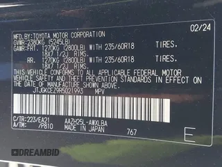 2024 Lexus NX 350h Premium z VIN JTJGKCEZ9R5021993, wystawiony jako IAAI lot #41634554 z przebiegiem 4 871 mil mil oraz . Historia ofert i sprzedaży dostępna na DreamBid. Obrazek 9.