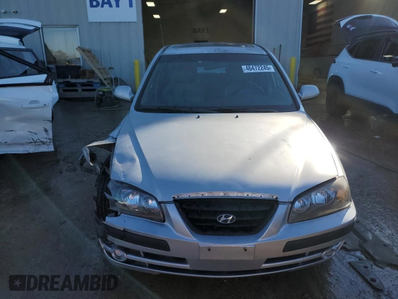 2006 Hyundai Elantra GLS z VIN KMHDN56D96U189271, wystawiony jako Copart lot #46472245 z przebiegiem 139 094 mil mil oraz Szkoda całkowita • Salvage title. Historia ofert i sprzedaży dostępna na DreamBid. Obrazek 5.